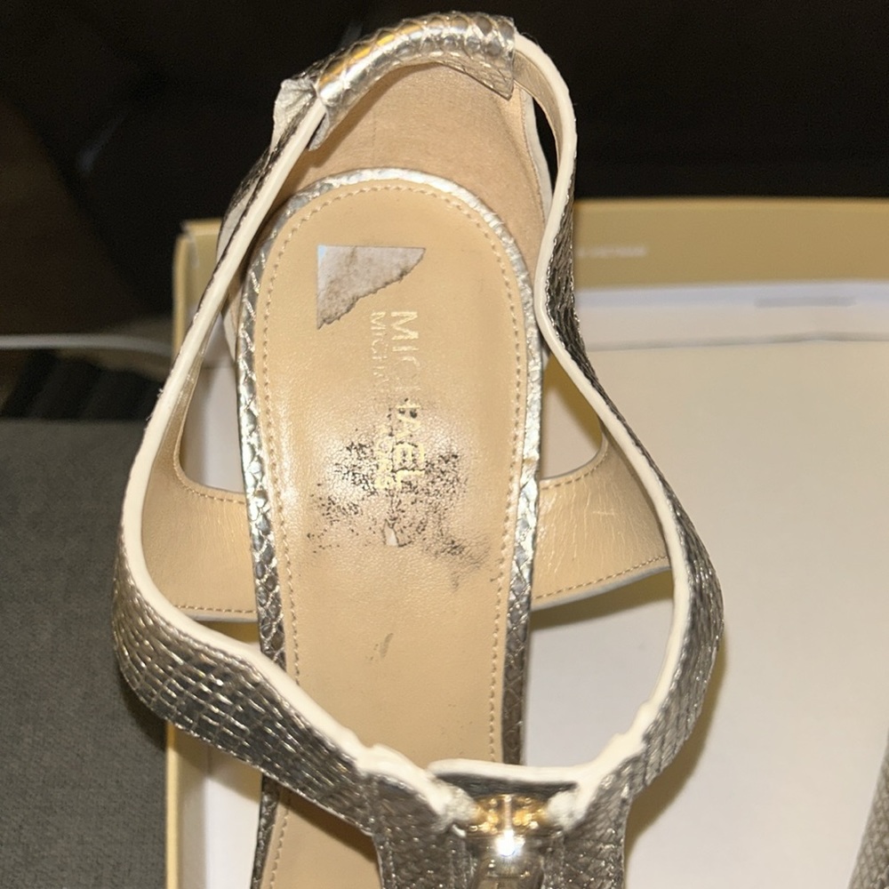 Michael Kors t strap zipper leather heels in gently used condition - Picture 8 of 16